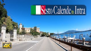 Lago Maggiore Italy 🇮🇹 Scenic drive from Sesto Calende to Intra [upl. by Nonnaer392]