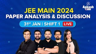 JEE Main 2024 Paper Analysis and Discussion  31st Jan Shift 1 [upl. by Eddina188]