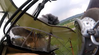 WW1 Replica SE5a in dogfight  POV  Airshow Piestany 2022  Crazy pilot skills [upl. by Rae]