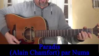 Paradis Alain Chamfort reprise à la guitare 1981 [upl. by Orimisac]