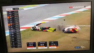 Lorenzo Baldassarris crash Assen Turn 15 [upl. by Assilac]