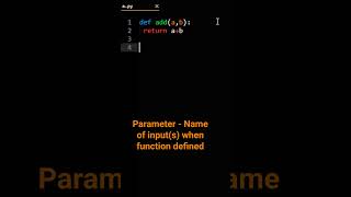 Python Parameter vs Argument [upl. by Irianat]