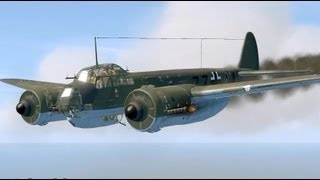 Junkers Ju 88  flight and engine failure FULL HD [upl. by Llewej]