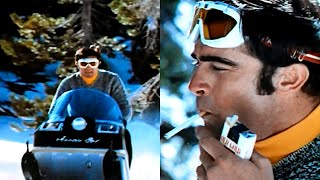 1970 Old Gold Cigarettes Commercial  Snowmobiles amp Smoking  Pre1971 Advertising Ban [upl. by Lingwood]