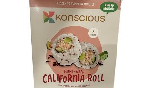 Konscious Plant Based California Rolls veganfoodtastetest konscious plantbasedcaliforniaroll [upl. by Millar]