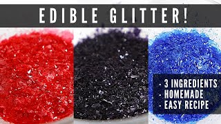 EDIBLE GLITTER USING 3 INGREDIENTS │ NO GELATIN │GLITTER DUST FOR CAKES AND CUPCAKES │CAKES BY MK [upl. by Bjork648]