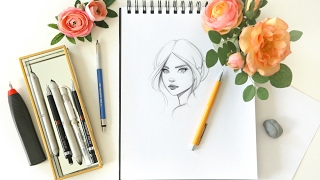 How to DRAW CHARACTERS  Sketching Portraits with Pencils Demo [upl. by Farrison]