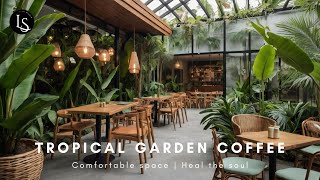 Tropical style garden cafe design attracts custome [upl. by Aehsat]