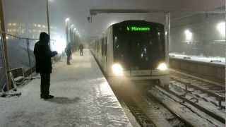 Oslo Metro  Ensjø stasjon 3 januar 2013 [upl. by Ahseal264]