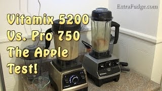 Vitamix 5200 vs Professional Series 750  The Apple Test [upl. by Eniliuqcaj265]