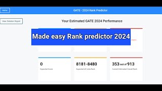 Gate2024  My Gate Rank  Made easy rank predictor 2024  Bonus Mark  Check your rank [upl. by Belden]