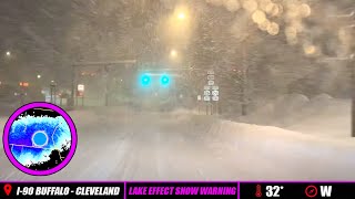 LIVE Lake Effect Snow Coverage  I90 Buffalo To Cleveland  Live Storm Chaser [upl. by Artenal]