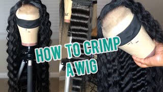 How to Crimp a Wig  STEP BY STEP using a crimp iron [upl. by Jaquiss242]