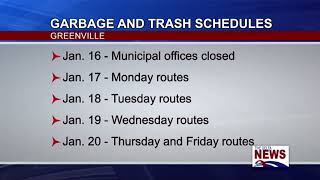 Greenville Garbage Schedule for MLK Day [upl. by Ahsika711]