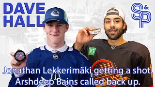 Lekkerimäki and Bains called up to replace Brock Canucks Army propect writer Dave Hall with a look [upl. by Anivek]