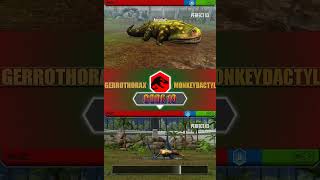 GERROTHORAX VS MONKEYDACTYL  JURASSIC WORLD THE GAME [upl. by Barret]