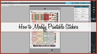 How to Modify Printable Stickers in Silhouette  Planner DIY [upl. by Adnohs]