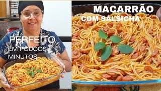 Macarrão com salsicha simples feito em minha panela de 40 anos [upl. by Eiba]