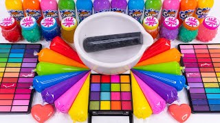 Satisfying Video How To Make Makeup Slime Mixing Glitter Eyeshadow Piping Bag Cosmetics🌈Mina Slime3 [upl. by Conny]