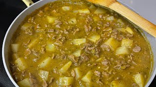 How To Make Delicious CARNE CON CHILE VERDE Y PAPAS  Steak With a Green Sauce and Potatoes [upl. by Zanze300]