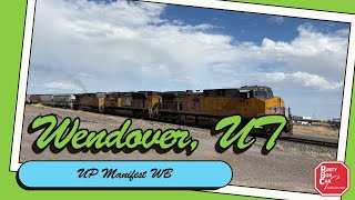 Union Pacific Manifest WB Through Wendover Utah  Rusty Goes West E2408 [upl. by Amadeo]