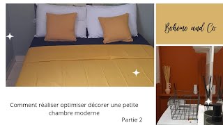 COMMENT RÉALISEROPTIMISER ET DÉCORER UNE PETITE CHAMBRE ET SALON MODERNE partie 2 [upl. by Eidua]