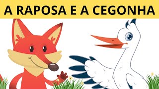 A RAPOSA E A CEGONHA História Infantil Para Dormir Historinha InfantilHistória Curtas [upl. by Roche]