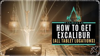 How To Get Excalibur All Mysterious Tablet Locations  AC Valhalla [upl. by Gnok]