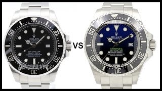 ▶ Rolex Deepsea Black vs 2016 Deepsea DBlue Cameron  COMPARISON [upl. by Yrahk359]