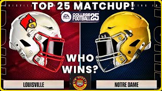 We Simmed 15 Louisville vs 16 Notre Dame  Find Out Who DOMINATED [upl. by Markus]