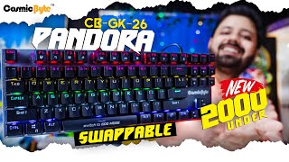 Cosmic Byte Pandora CBGK26 Best Mechanical Gaming Keyboard under 2000 in 2023  techboxhindi [upl. by Yelime]