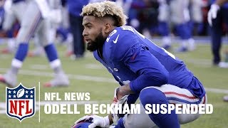 Odell Beckham Jr Suspended One Game  NFL News [upl. by Aisital]