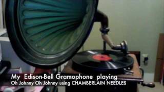 My Gramophone using Chamberlain Phonograph Needles from wwwMyOldPhonographcom [upl. by Asirram]