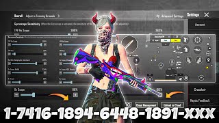 NEW UPDATE 34🔥BEST SENSITIVITY CODE  CONTROL SETTINGS BGMIPUBG MOBILE [upl. by Llewon]