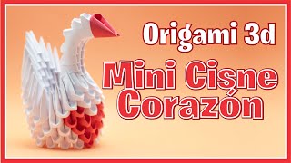 ❤️ CREA un Mini CISNE de CORAZÓN 💖 de Origami 3d 🦢 Tutorial DEFINITIVO Paso a Paso MUY FÁCIL [upl. by Ahsirkal]