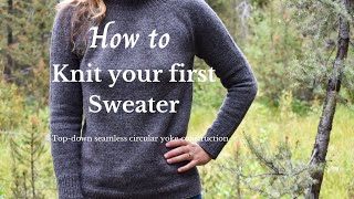 How to Knit Your First Sweater [upl. by Artima]