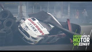 Brad Keselowski Erik Jones tear up cars in huge wreck Monster Energy Series at Indianapolis [upl. by Raynell]