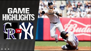 Rockies vs Yankees Game Highlights 82524  MLB Highlights [upl. by Seitz]