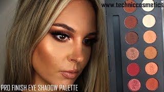 TECHNIC COSMETICS  NEW Pro Finish Eyeshadow Palette Molten Lava Eyeshadow [upl. by April]