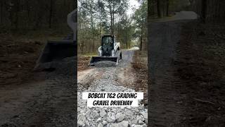 Bobcat T62 Grading out 420’ crusher run driveway asmr bobcat landmanagement gravel [upl. by Ahsias]