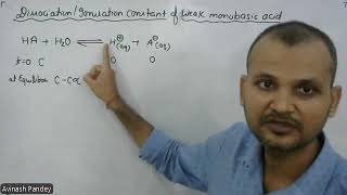 ionisation costant of weak basic acid [upl. by Eceirahs]