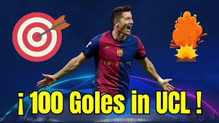 ¡Histórico Lewandowski se convierte en el 3° futbolista en anotar 100 goles en la Champions [upl. by Anear]