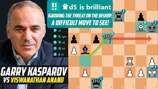 Garry Kasparov CRUSHED Viswanathan Anand with 2 Brilliant Move Linares ESP 1993 [upl. by Noell]