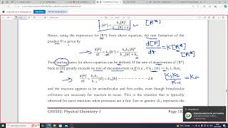 Lindemann’s Theory of Unimolecular Reactions ELEMENTARY REACTION IN SOLUTION [upl. by Anevad]