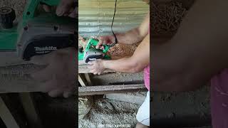 How to achieve a smooth finish on wood projects using the Makita Planer video I Akie The Carpenter [upl. by Edualc]