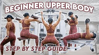 STEP BY STEP BEGINNER UPPER BODY WORKOUT [upl. by Eaton]