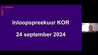 Inloopspreekuur over de KOR regeling en de veranderingen per 1 januari 2025 [upl. by Matheny]