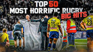 50 HORRIFIC Rugby Hits That Are Actually Terrifying To Watch  BRUTAL BIG HITS amp TACKLES [upl. by Merrick]