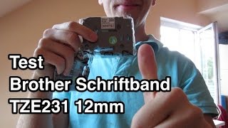 Test Brother Schriftband TZE231 für PTouch Beschriftungsgerät Etikettendrucker  PTouch Band [upl. by Rotow]