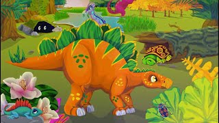 Puzzingo Toddler and Kids Puzzles Games  Lets Play Fun with a Stegosaurus Dinosaur [upl. by Neva48]